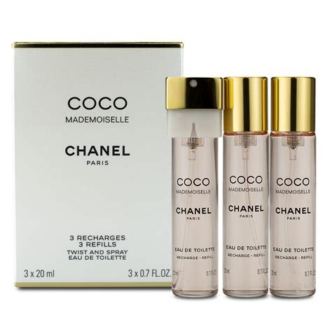 chanel coco mademoiselle eau de parfum twist and spray demo|coco mademoiselle refill only.